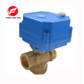 CWX -25S 3 way motorized ball valve stainless steel manual control vavle